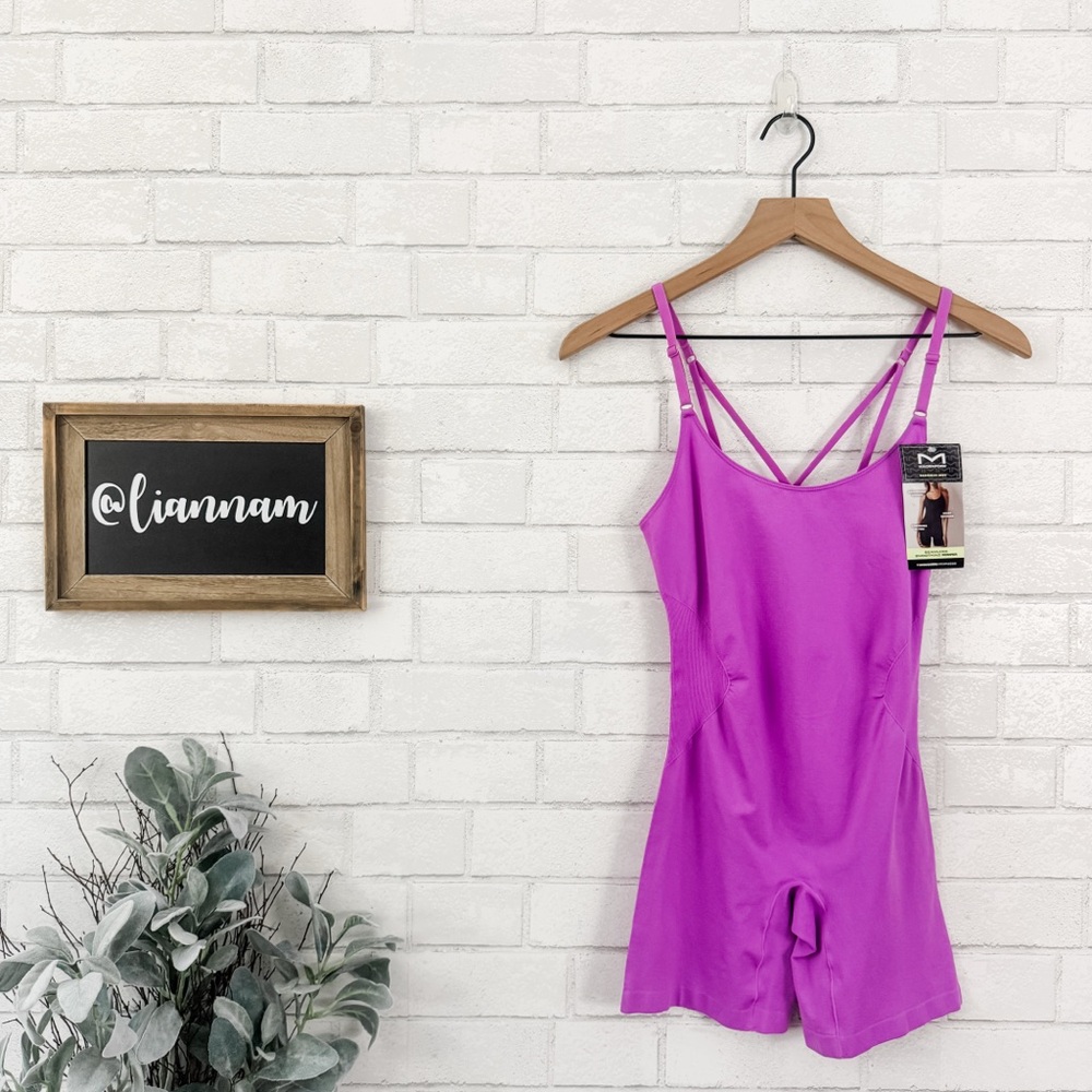 MAIDENFORM Basically Sexy Purple Seamless Smoothing Romper